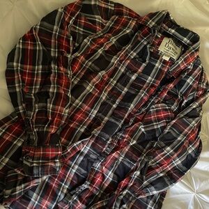 Blue and Red Plaid Flannel